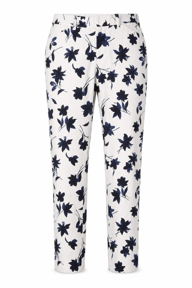 GAP Womens White Floral Skinny Ankle Trousers Size 10