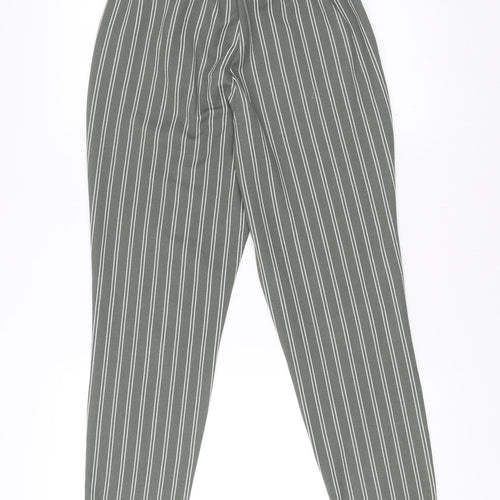Reserved Women’s Green Striped Paperbag Trousers Size S