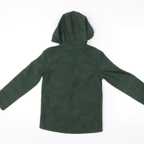 Mountain Warehouse Boys Green Camouflage Softshell Jacket 7-8 Yrs Hooded