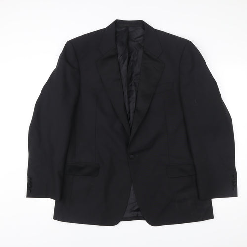 Berwin & Berwin Men’s Black Wool Blazer Jacket 42R Notch Lapel