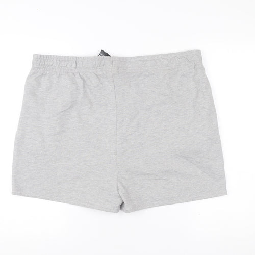 PrettyLittleThing Womens Grey Athletic Shorts Size 14 Elastic Waist
