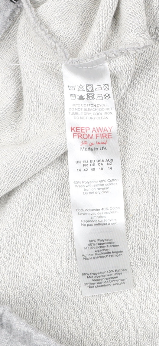 PrettyLittleThing Womens Grey Athletic Shorts Size 14 Elastic Waist