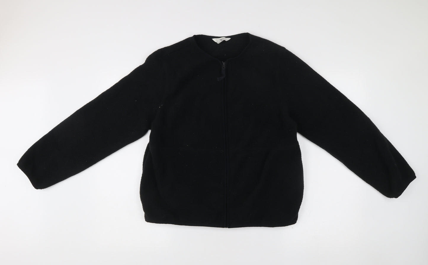 Marks and Spencer Women’s Black M Fleece Zip Jacket Regular Fit