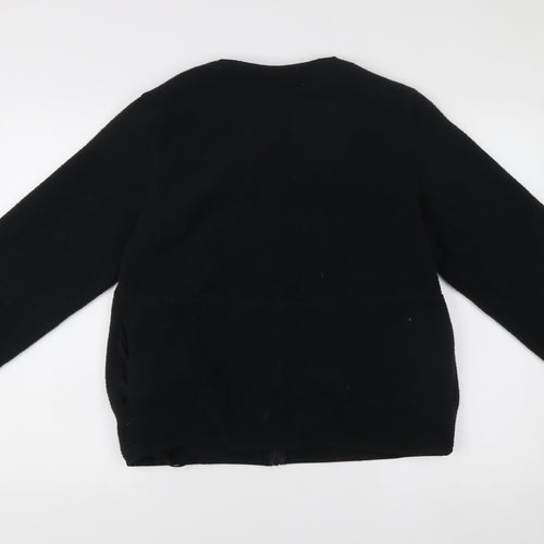 Marks and Spencer Women’s Black M Fleece Zip Jacket Regular Fit