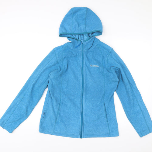 Mountain Warehouse Women Blue Size 14 Hooded Fleece Jacket