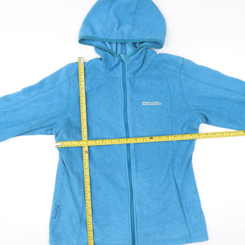 Mountain Warehouse Women Blue Size 14 Hooded Fleece Jacket
