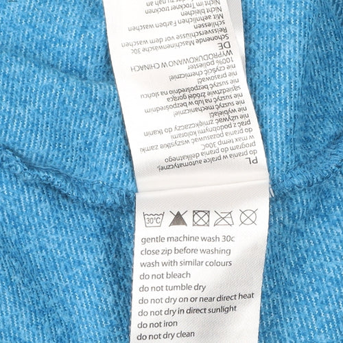 Mountain Warehouse Women Blue Size 14 Hooded Fleece Jacket
