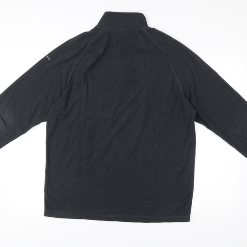 Trespass Men’s Black XL 44-46" Fleece Jacket 1/2 Zip Outdoor Regular Fit