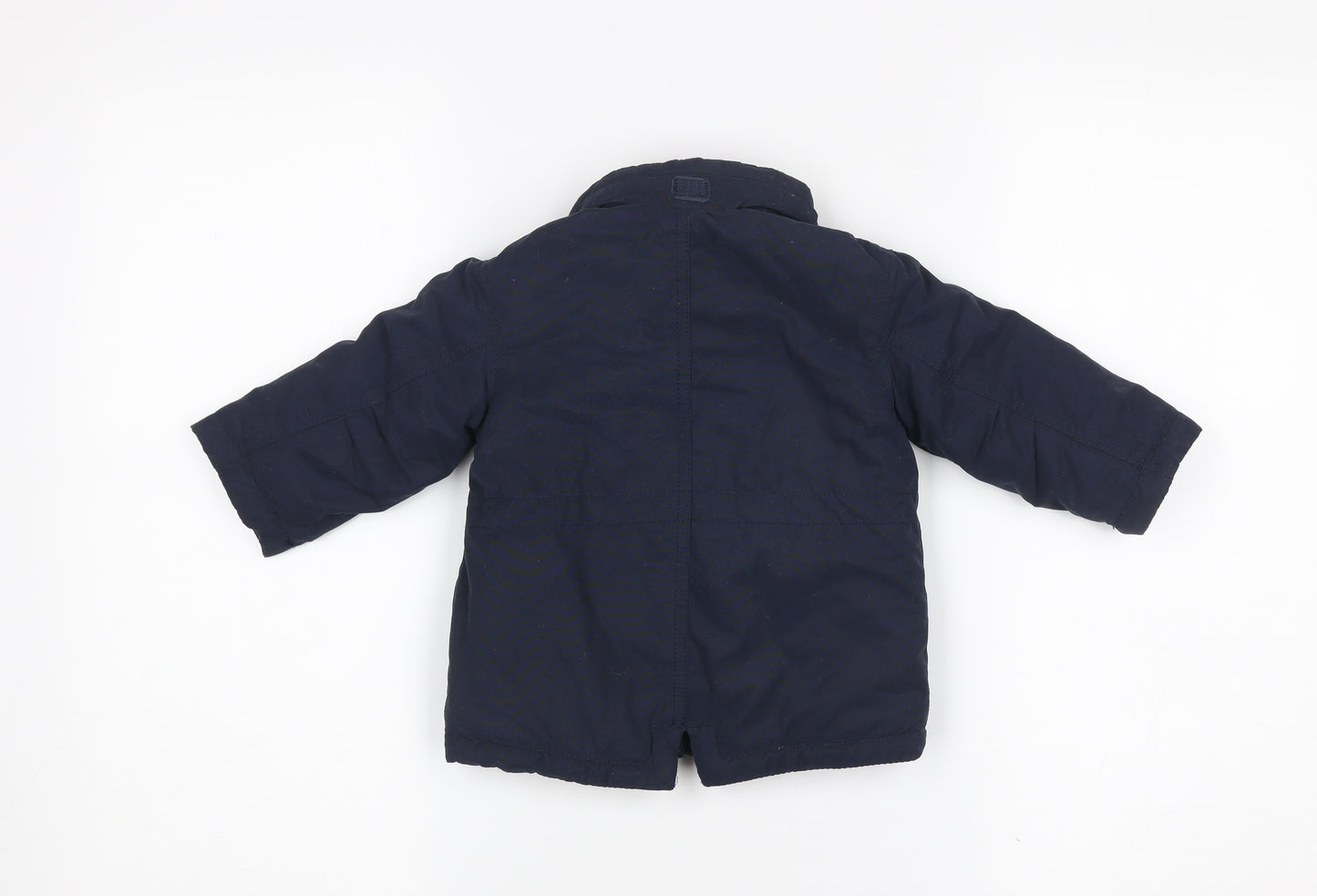 H&M Unisex Baby Blue 6-9 Months Puffer Jacket Hooded Winter Coat