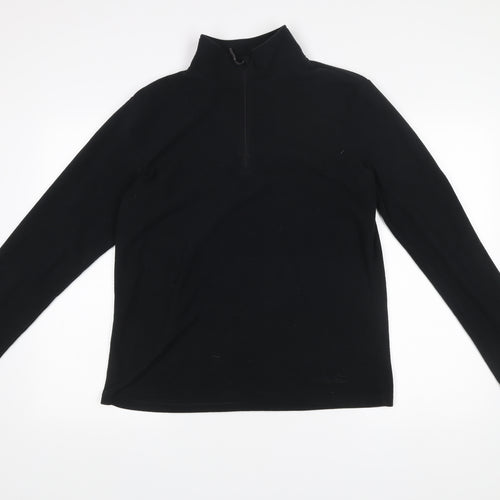 Peter Storm Womens Black Size 16 Fleece 1/2 Zip Jacket Outdoor Hiking
