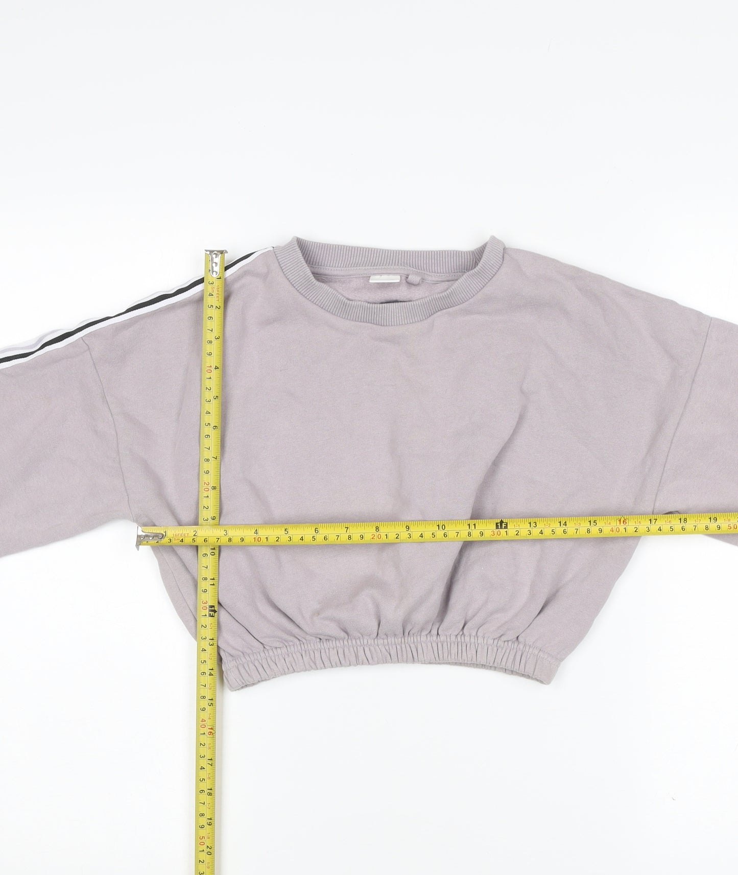 Next Girls Grey Sweatshirt 8 Years Pullover Long Sleeve Crew Neck