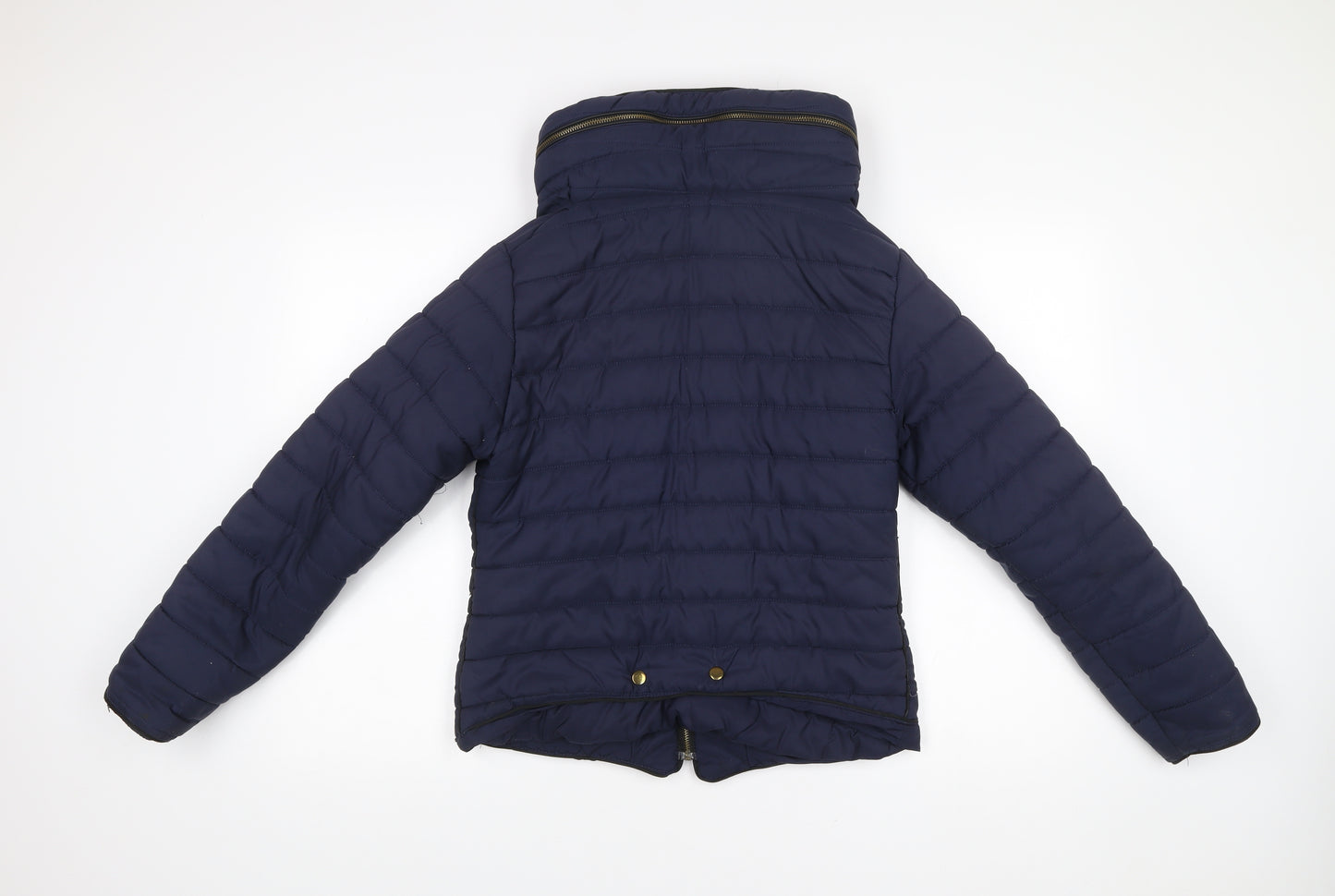 Rising Womens Blue Hooded Puffer Jacket Size M Winter Coat