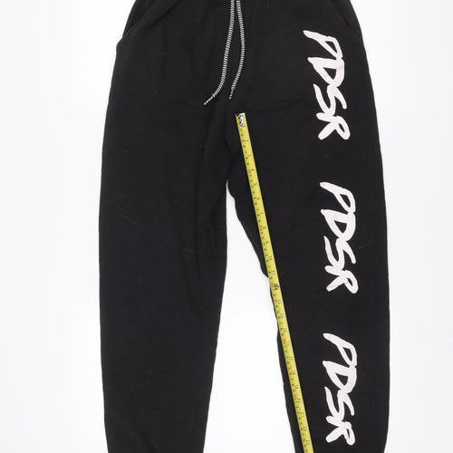 Public Desire Womens Black Jogger Trousers Size 8 Elastic Waist