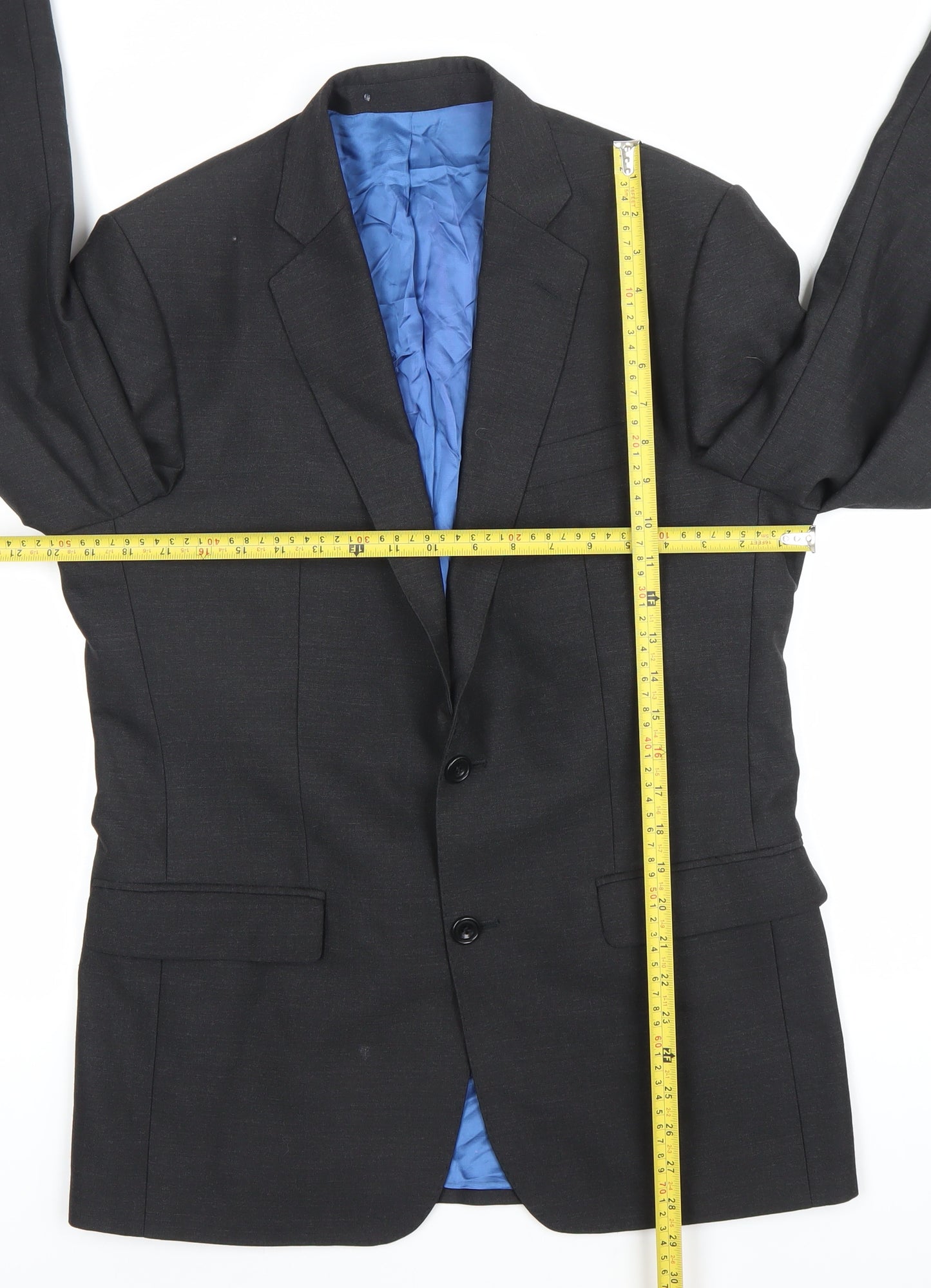 Magee Men’s Grey 38R Wool Blend Regular Fit Suit Jacket