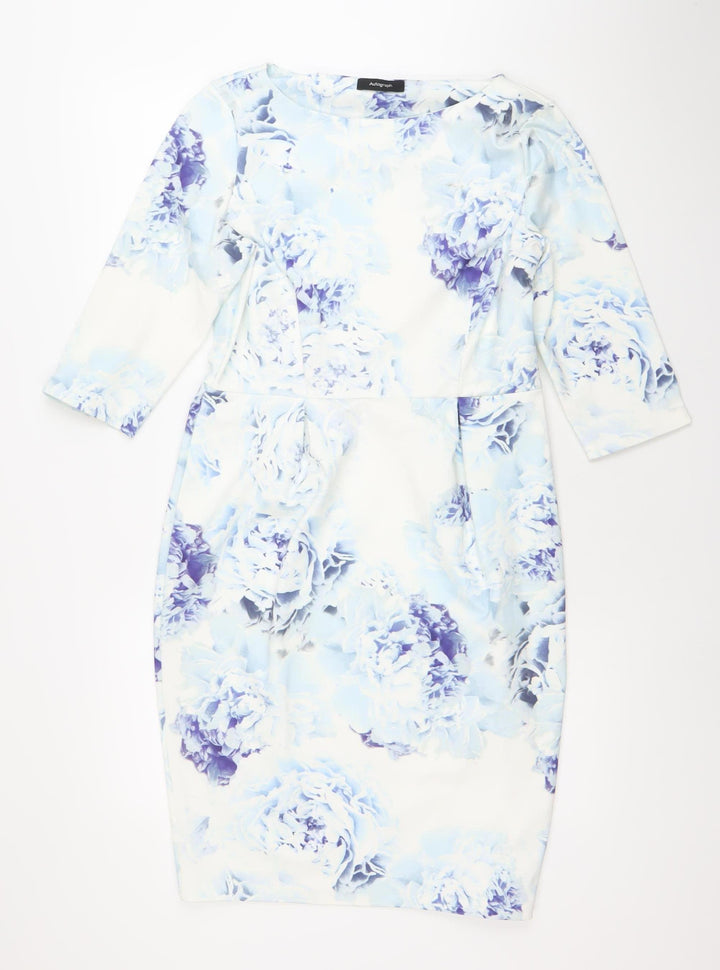 Marks and Spencer Women’s Multicoloured Floral Bodycon Dress UK 12
