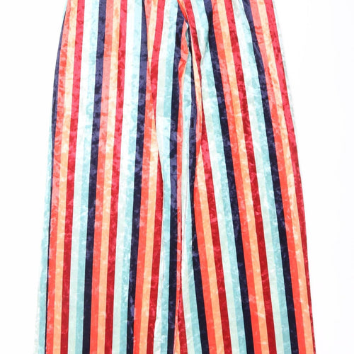 Nasty Gal Women’s Multicoloured Striped Wide-Leg Trousers UK 6