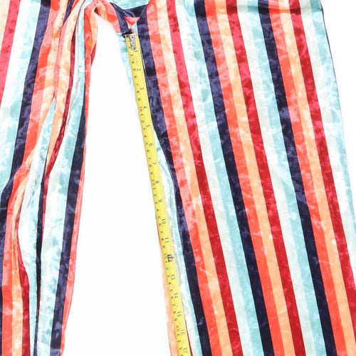 Nasty Gal Women’s Multicoloured Striped Wide-Leg Trousers UK 6