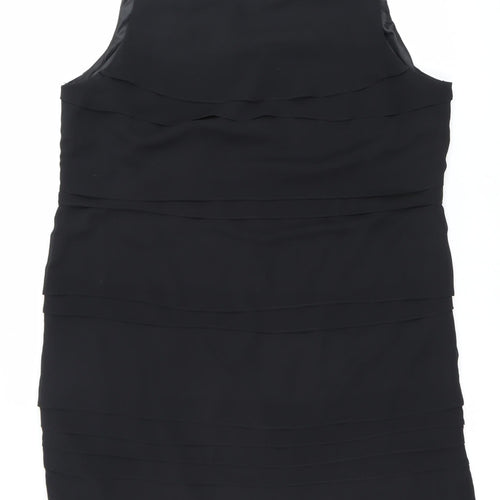 Debenhams Womens Black Size 20 Sleeveless Sheath Dress Classic Knee Length