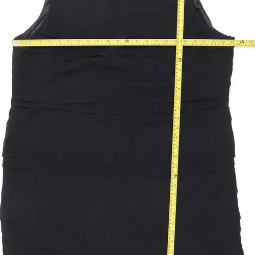 Debenhams Womens Black Size 20 Sleeveless Sheath Dress Classic Knee Length