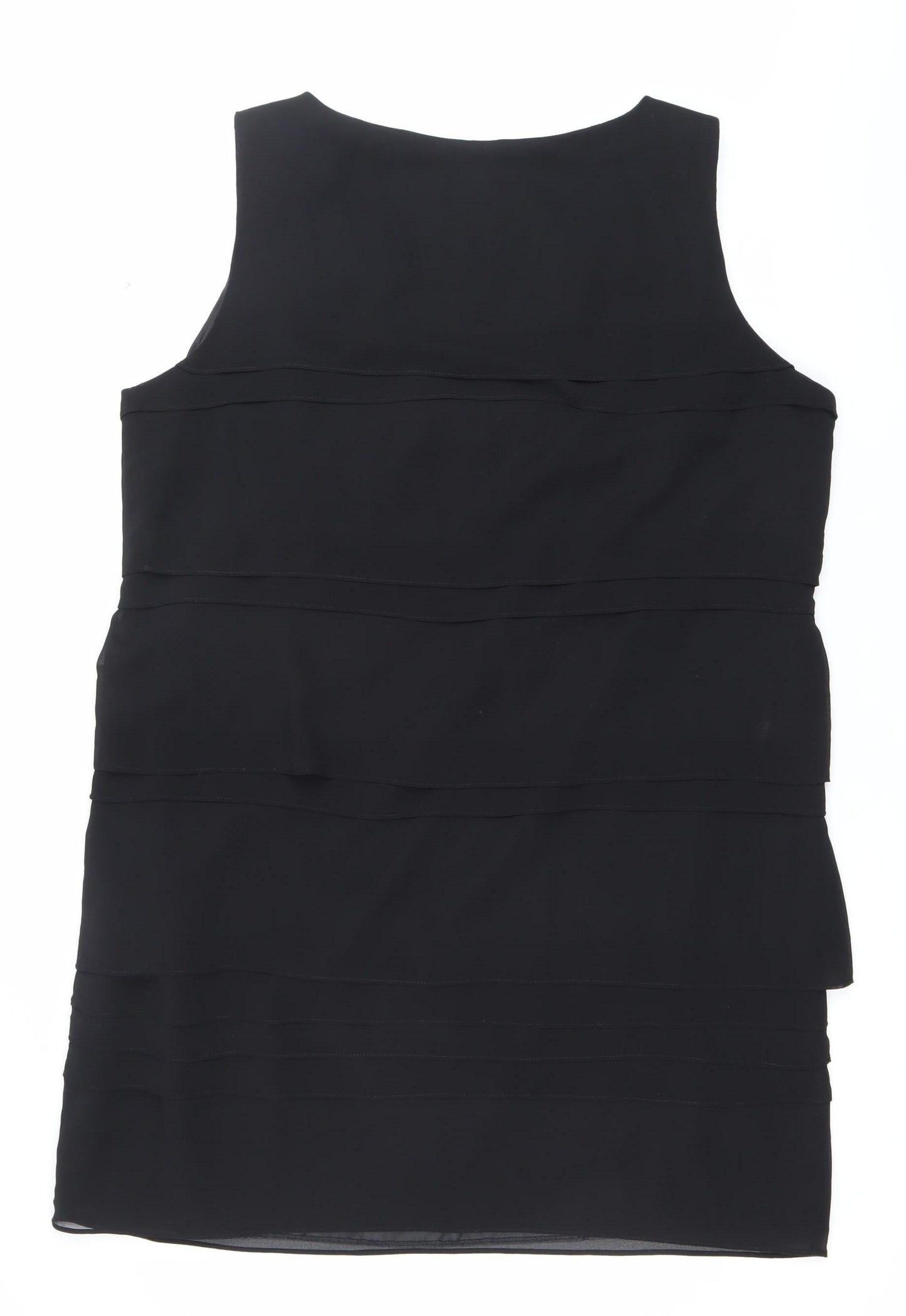 Debenhams Womens Black Size 20 Sleeveless Sheath Dress Classic Knee Length