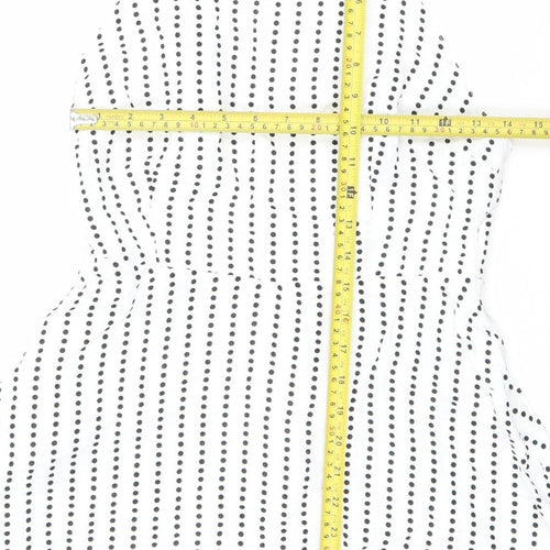ASOS Women’s White Polka Dot Asymmetric Slip Dress Size 10