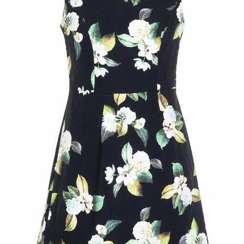 Fearne Eighty Womens Black Floral Sleeveless Tunic Dress Size 10