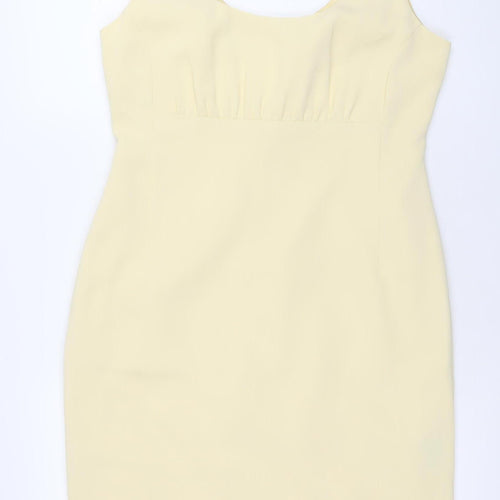 Precis Petite Women Beige Size 12 Sheath Knee Length Sleeveless Dress