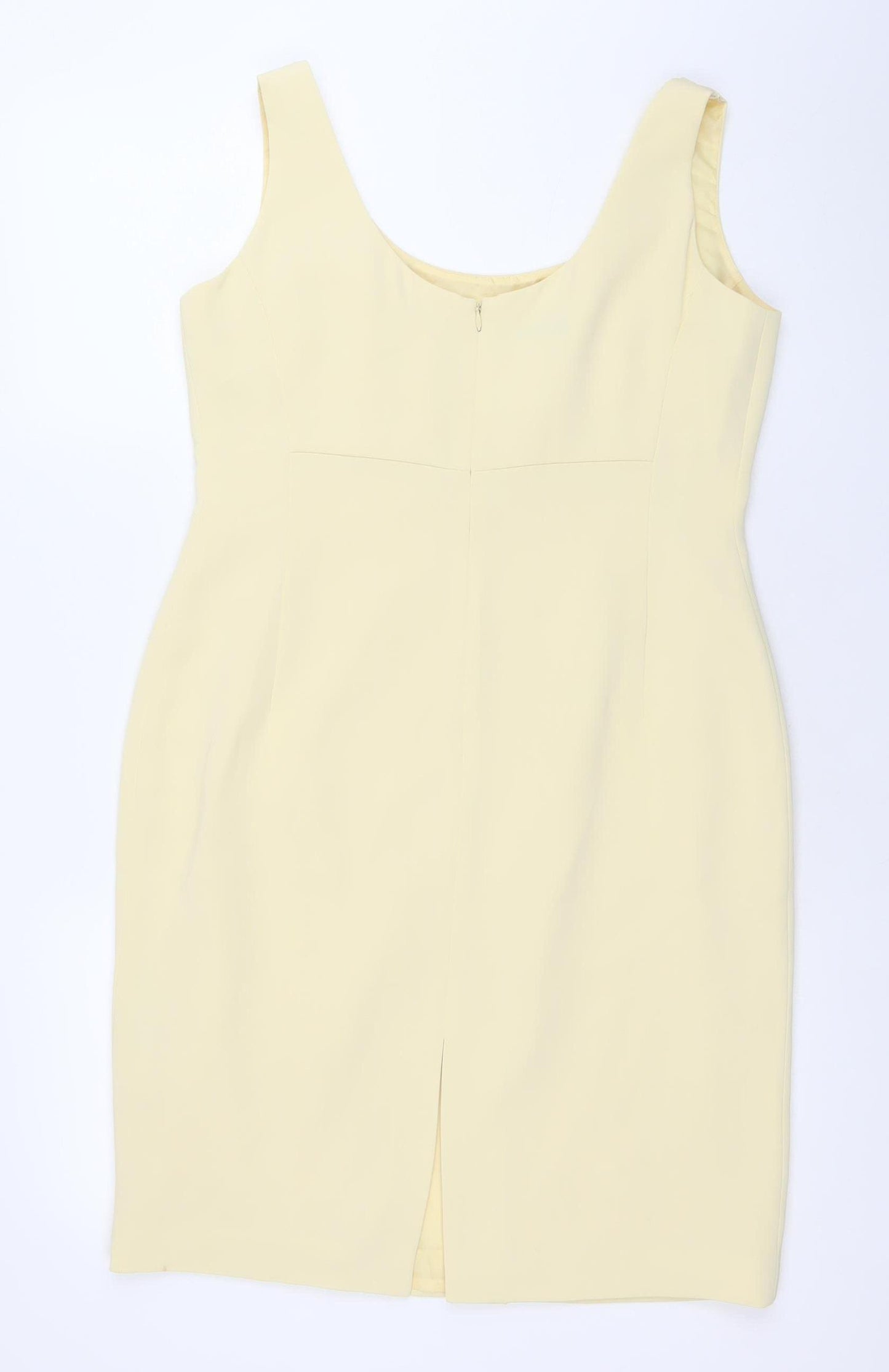 Precis Petite Women Beige Size 12 Sheath Knee Length Sleeveless Dress