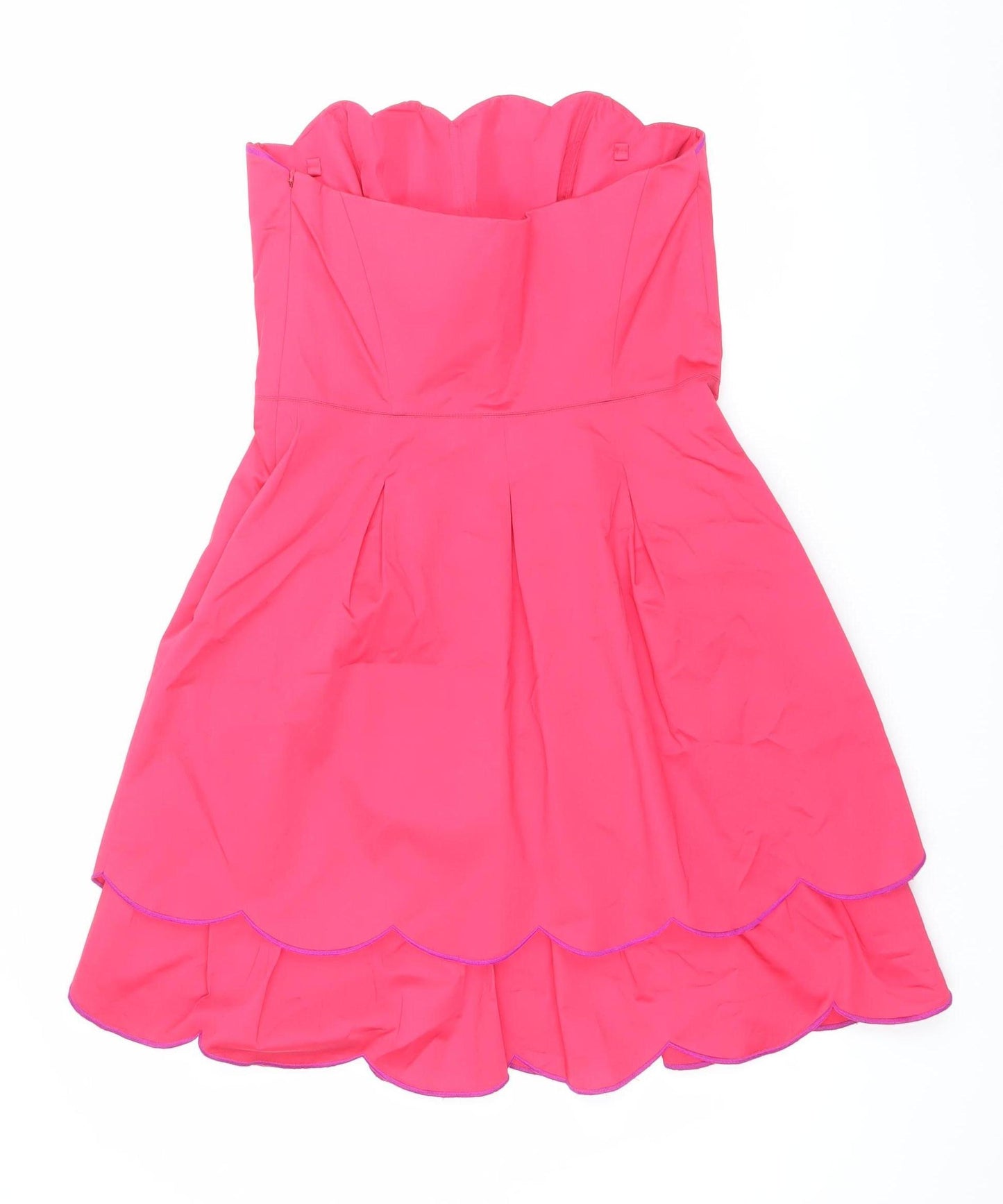 Ted Baker Women Pink Strapless A-Line Short Dress Size 12