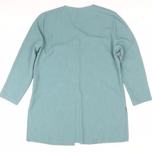 Your 6th Sense Women’s Green Tunic Blouse Size 16 Button-Up V-Neck