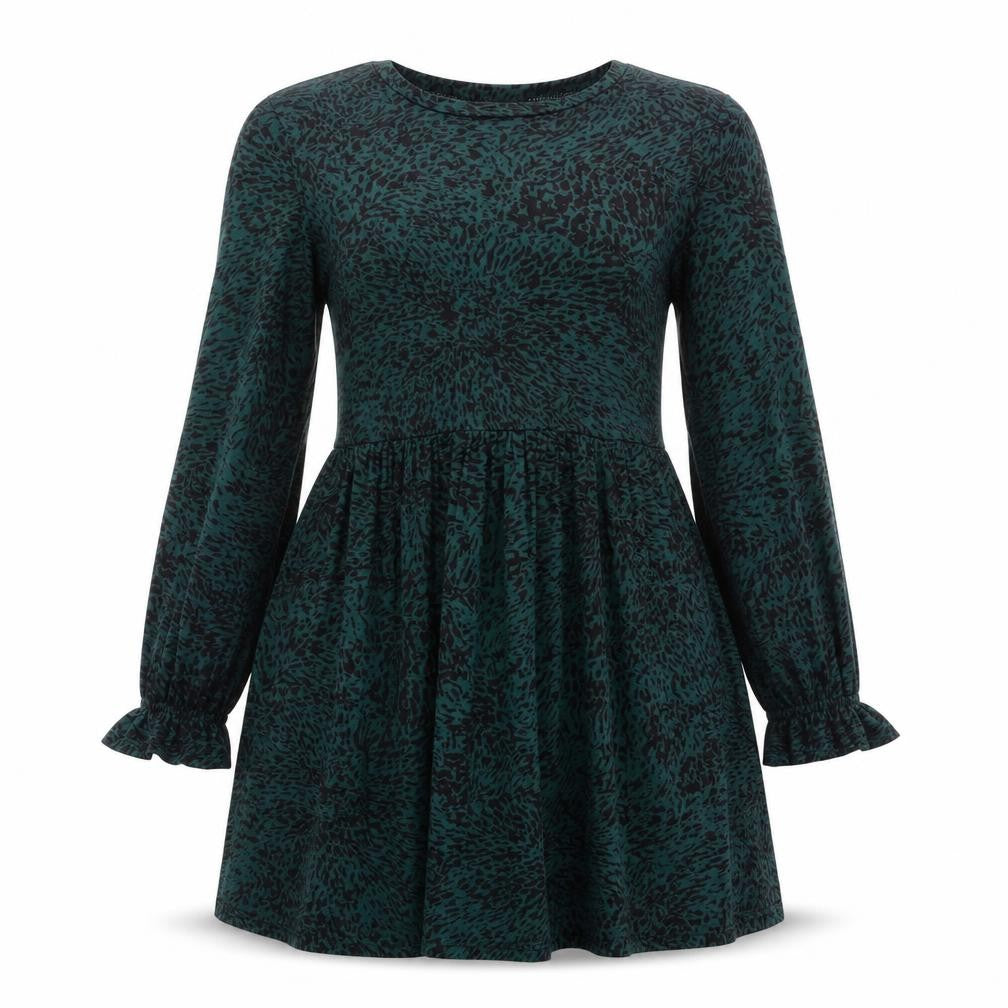 New Look Women’s Green Animal Print Skater Dress Size 12