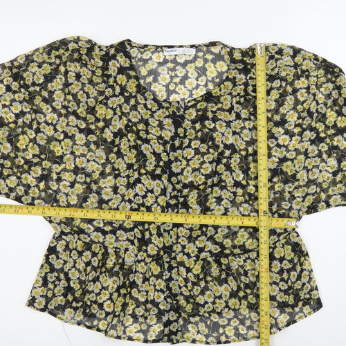 Pull&Bear Women’s Multicoloured Floral Tunic Blouse Size 12