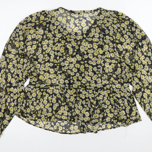 Pull&Bear Women’s Multicoloured Floral Tunic Blouse Size 12