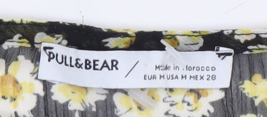 Pull&Bear Women’s Multicoloured Floral Tunic Blouse Size 12