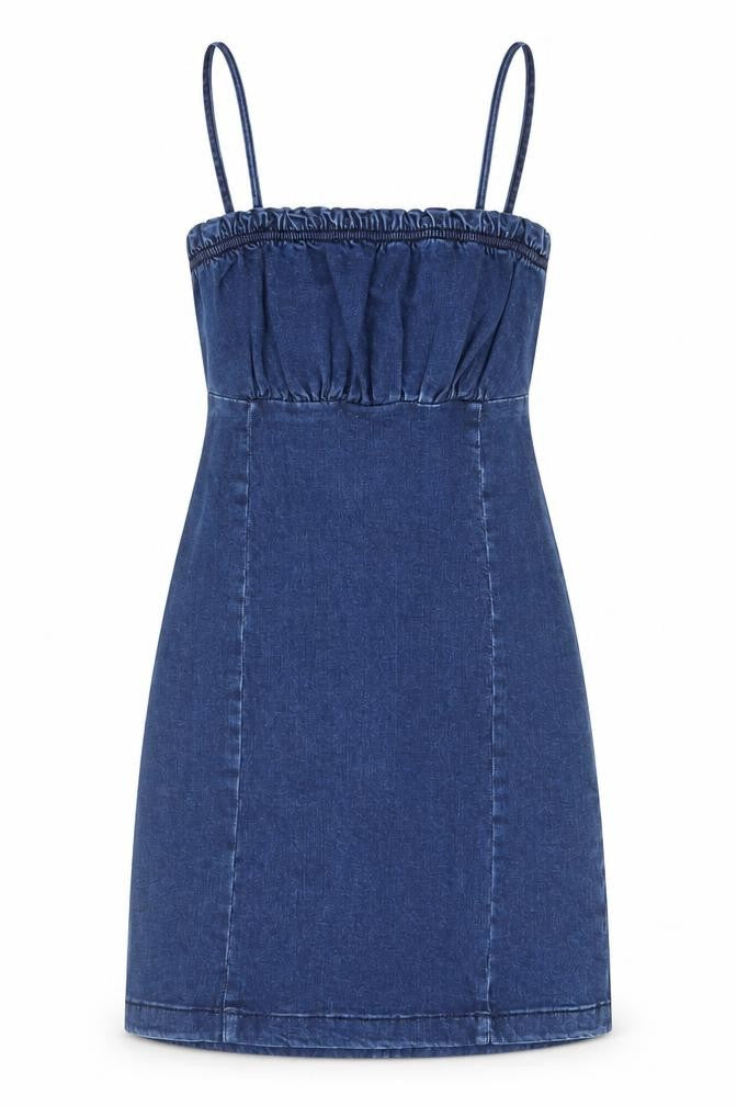 Denim Co Women’s Blue Slip Dress Size 8 Strappy Casual Summer