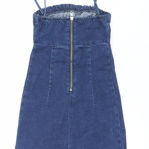 Denim Co Women’s Blue Slip Dress Size 8 Strappy Casual Summer