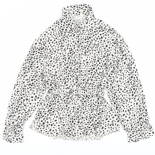 Marks and Spencer Women’s White Animal Print Blouse UK 10