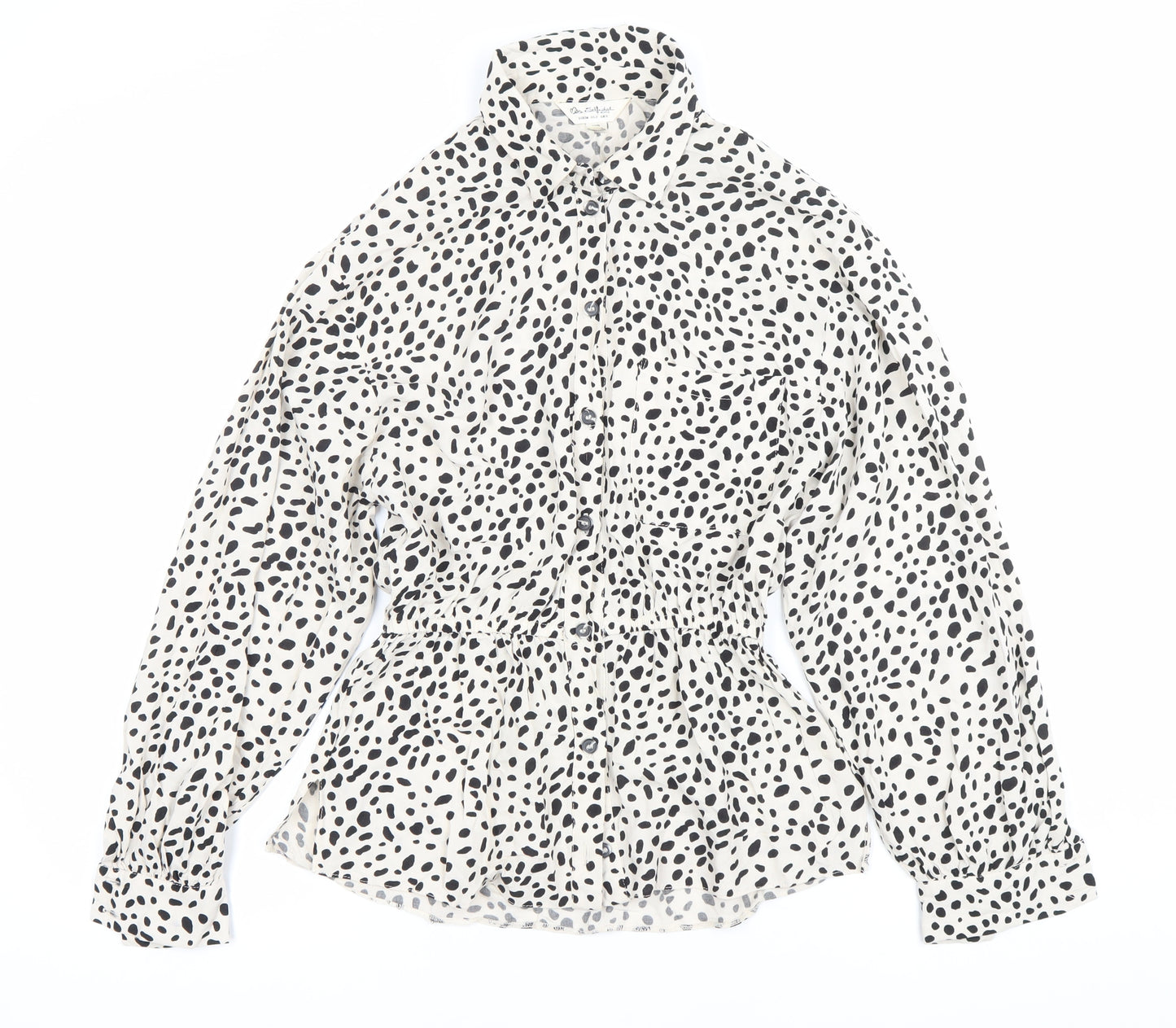 Marks and Spencer Women’s White Animal Print Blouse UK 10