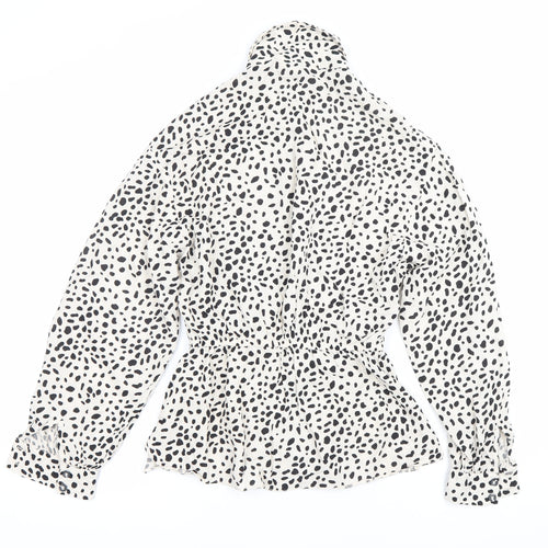 Marks and Spencer Women’s White Animal Print Blouse UK 10