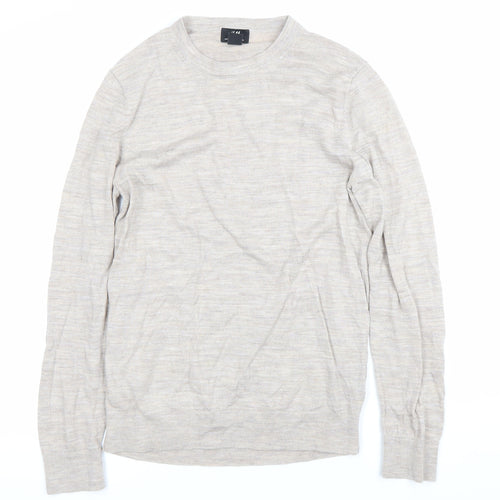 H&M Men’s Beige Wool Blend Crew Neck Jumper Size S