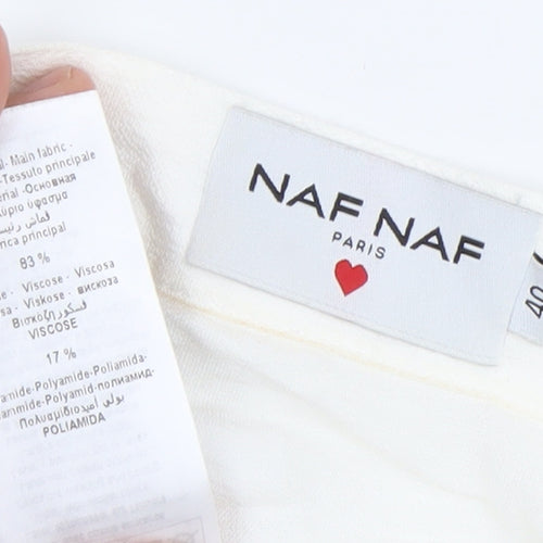 NAF NAF Women’s White Long Sleeve Wrap Blouse Size 12