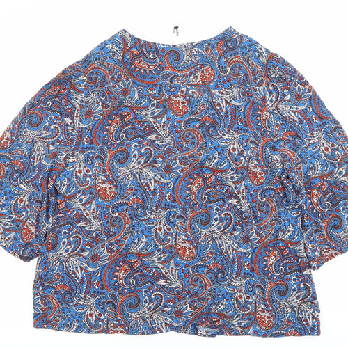 AND/OR Women’s Multicoloured Paisley Viscose Button-Up Blouse Size 12