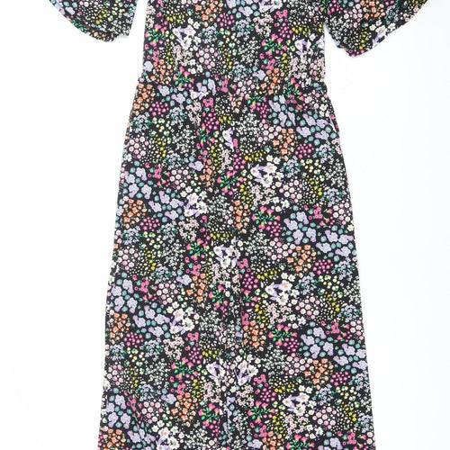 TU Women’s Multicoloured Floral Wide Leg Jumpsuit Size 4