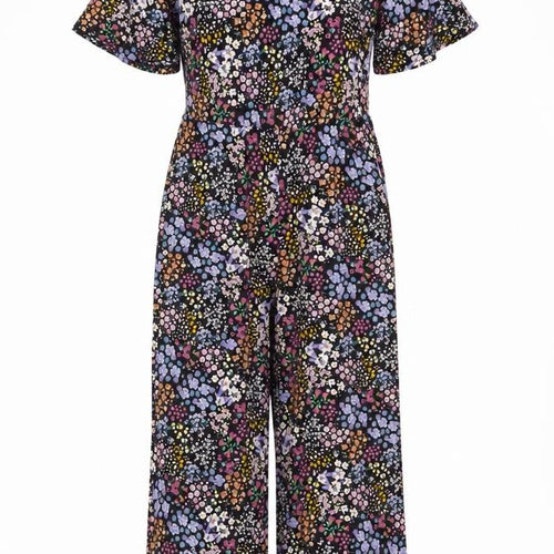 TU Women’s Multicoloured Floral Wide Leg Jumpsuit Size 4