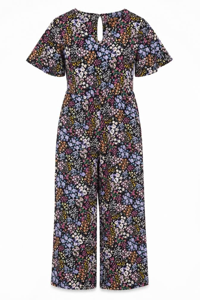 TU Women’s Multicoloured Floral Wide Leg Jumpsuit Size 4