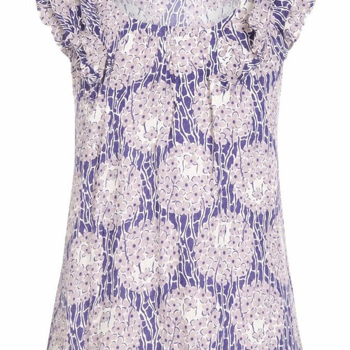Kew Womens XS Multicoloured Linen Floral Ruffle Sleeveless Blouse