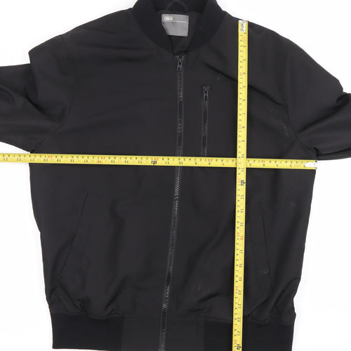 ASOS Men Black Bomber Jacket Size M 38-40" Regular Fit Polyester