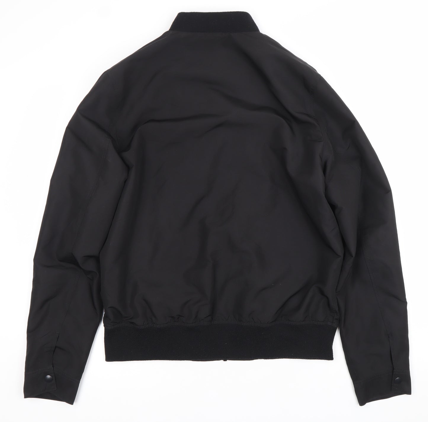 ASOS Men Black Bomber Jacket Size M 38-40" Regular Fit Polyester