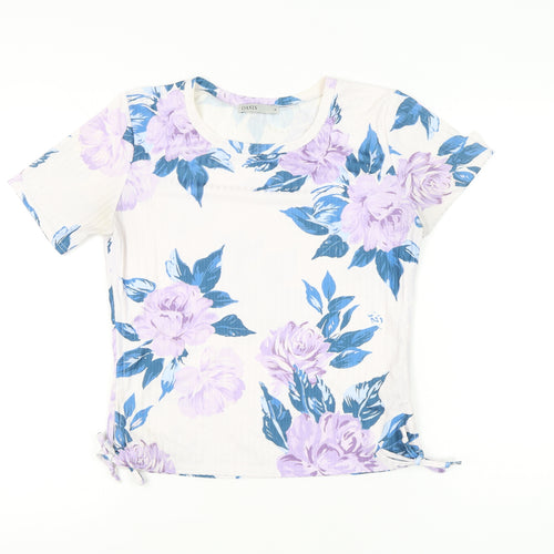 Oasis Women’s Multicoloured Floral T-Shirt Size M Short Sleeve
