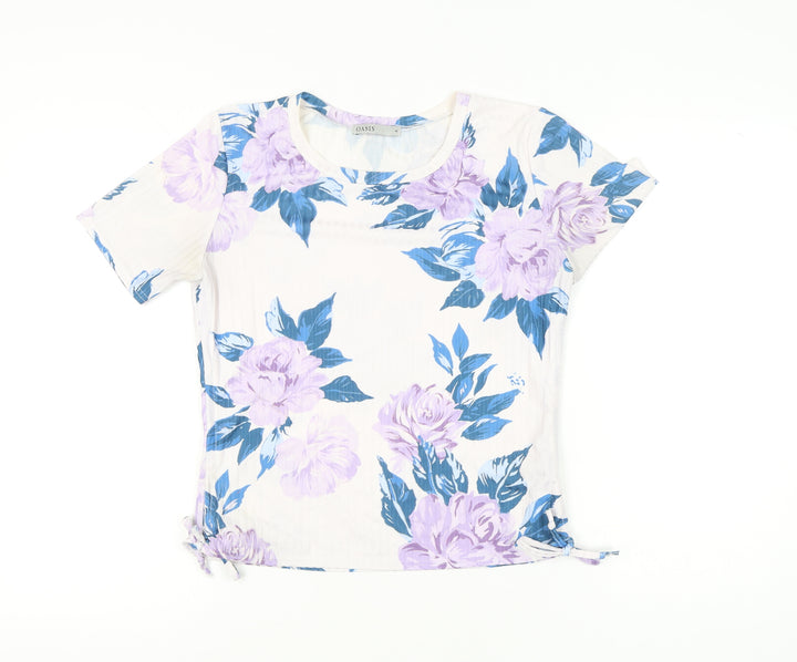 Oasis Women’s Multicoloured Floral T-Shirt Size M Short Sleeve